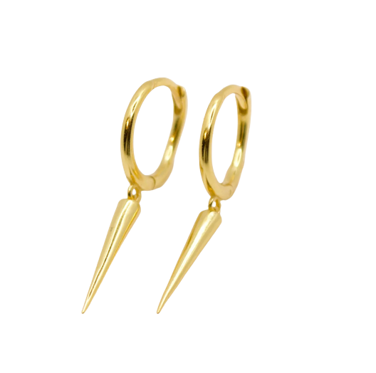 Horn Hoop Earring- 925 Hoop