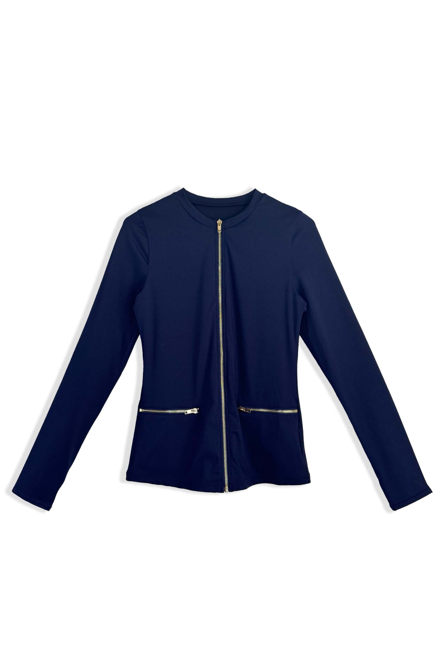 Full Length Zip-up Sun Shirt | Nauti Navy