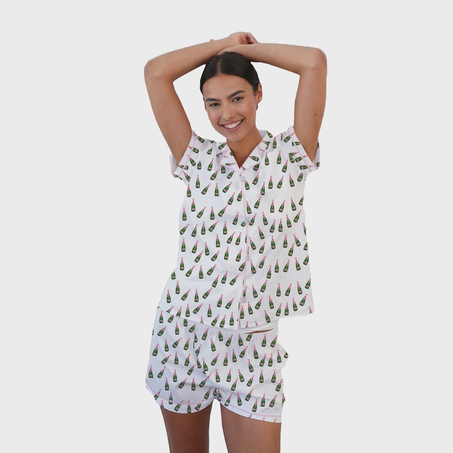 Pajama Short Set - Champagne