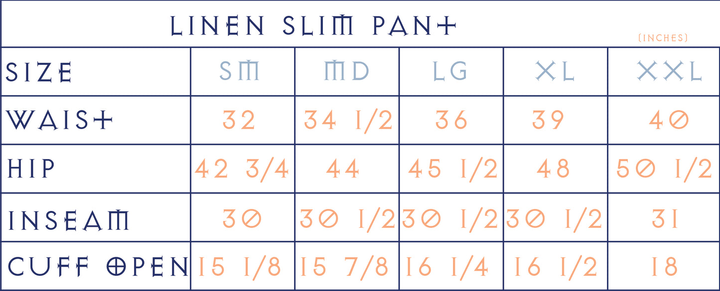 Slim Fit Linen Pant | Coco Cream