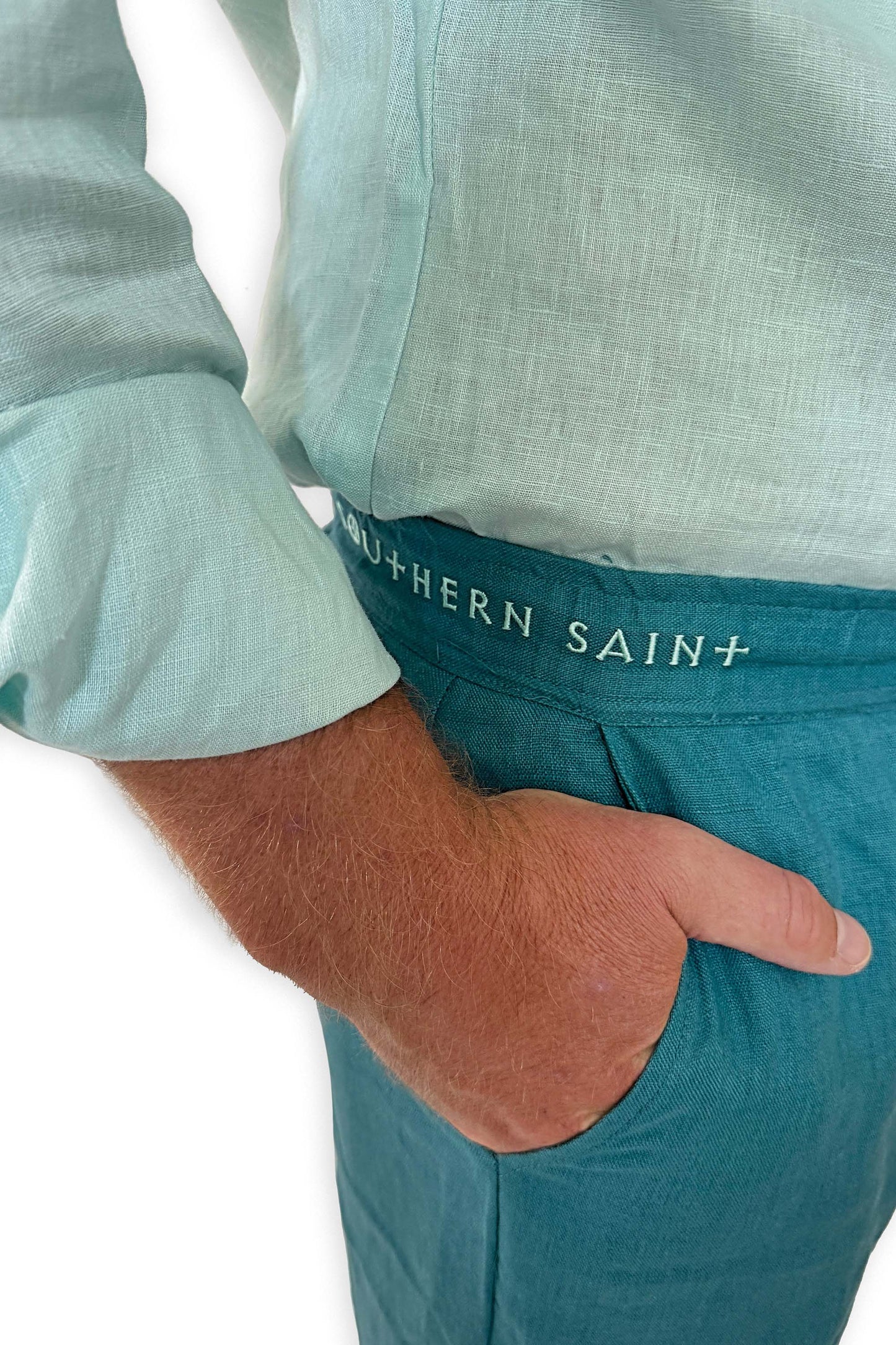 Linen Shorts | Marine