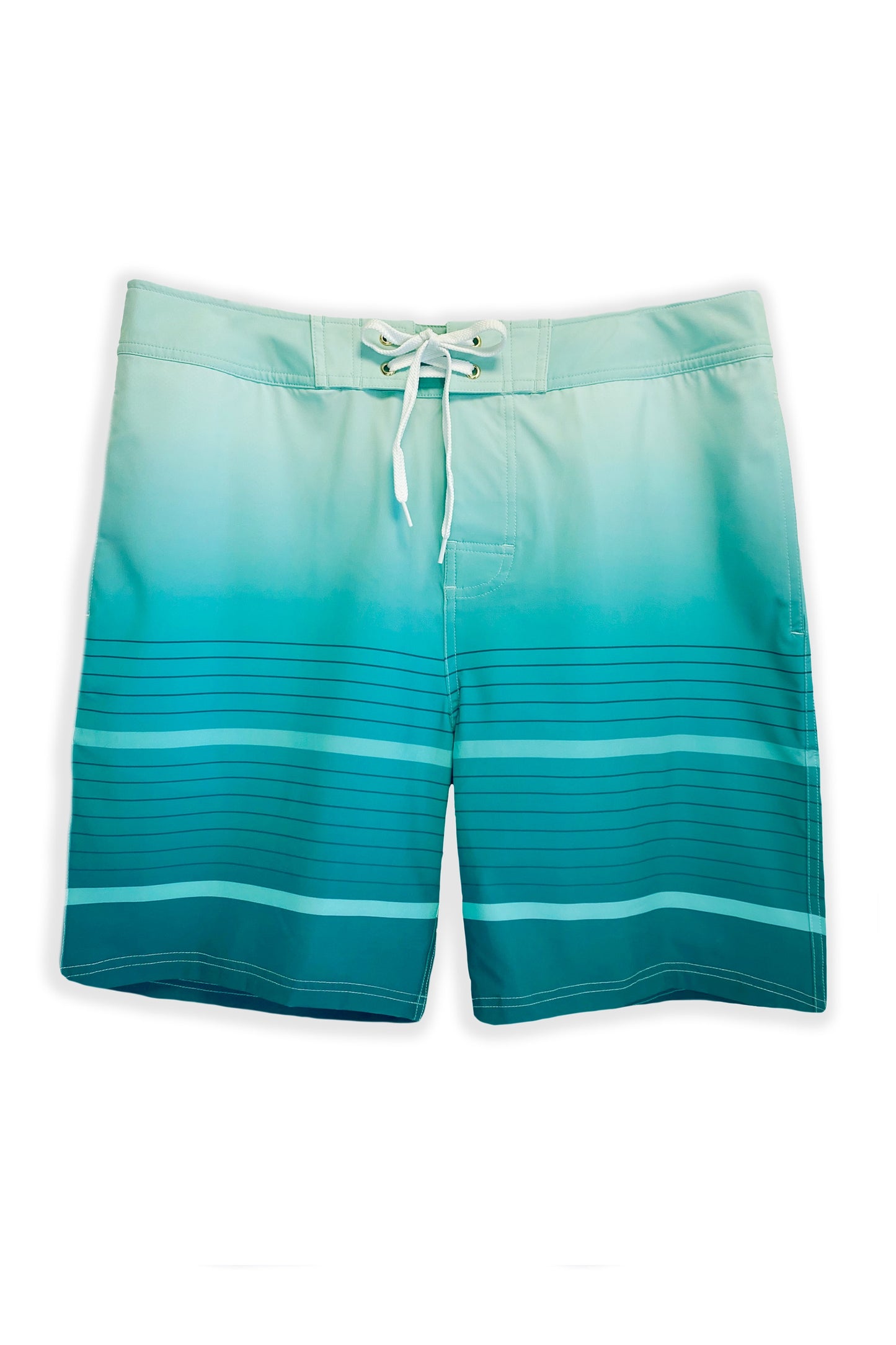 Men's Lace up Boardshort | Ombre Stripe