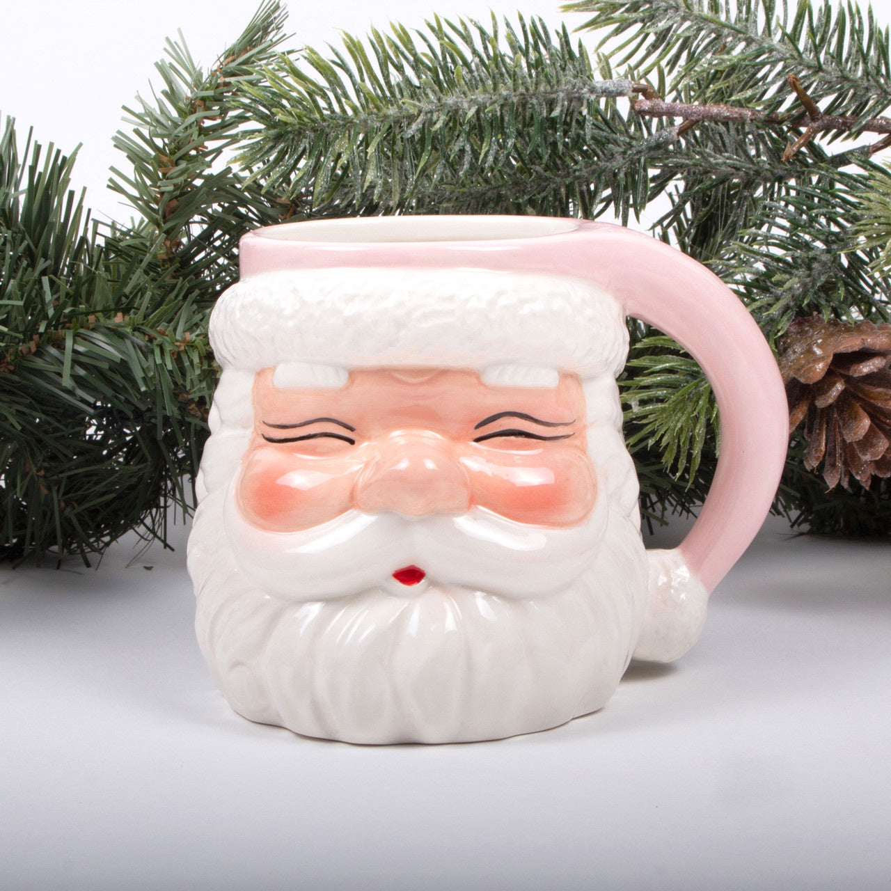 Ceramic Santa Mug | Pink