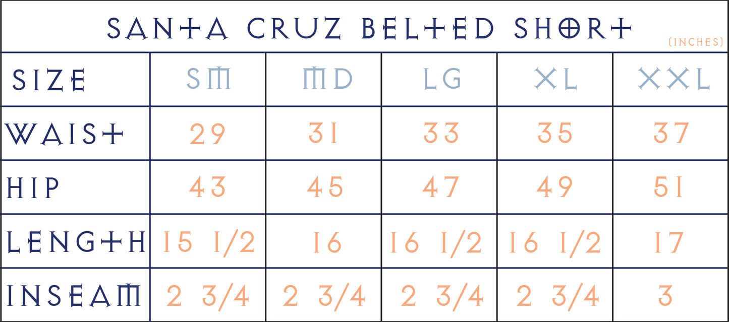 High Waist Belted Short | Santa Cruz