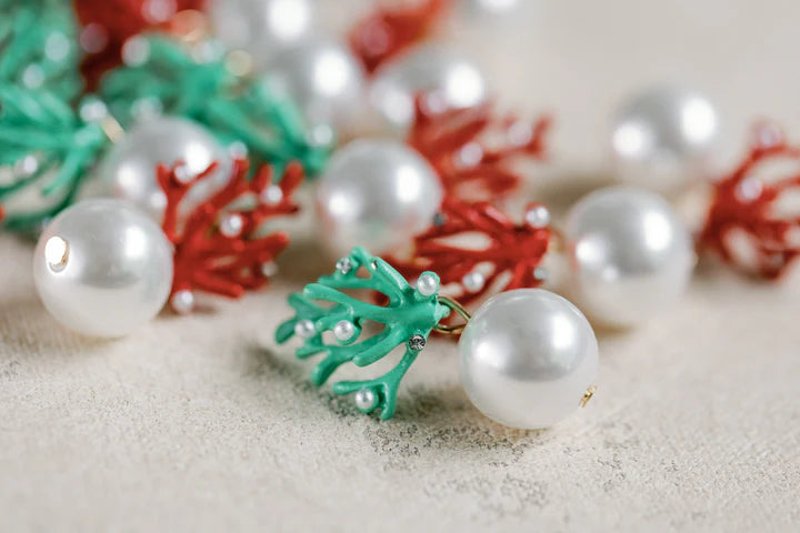 Pearl Coral Mini Earrings | Turquoise