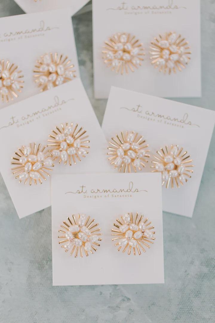 Sunburst Pearl Studs