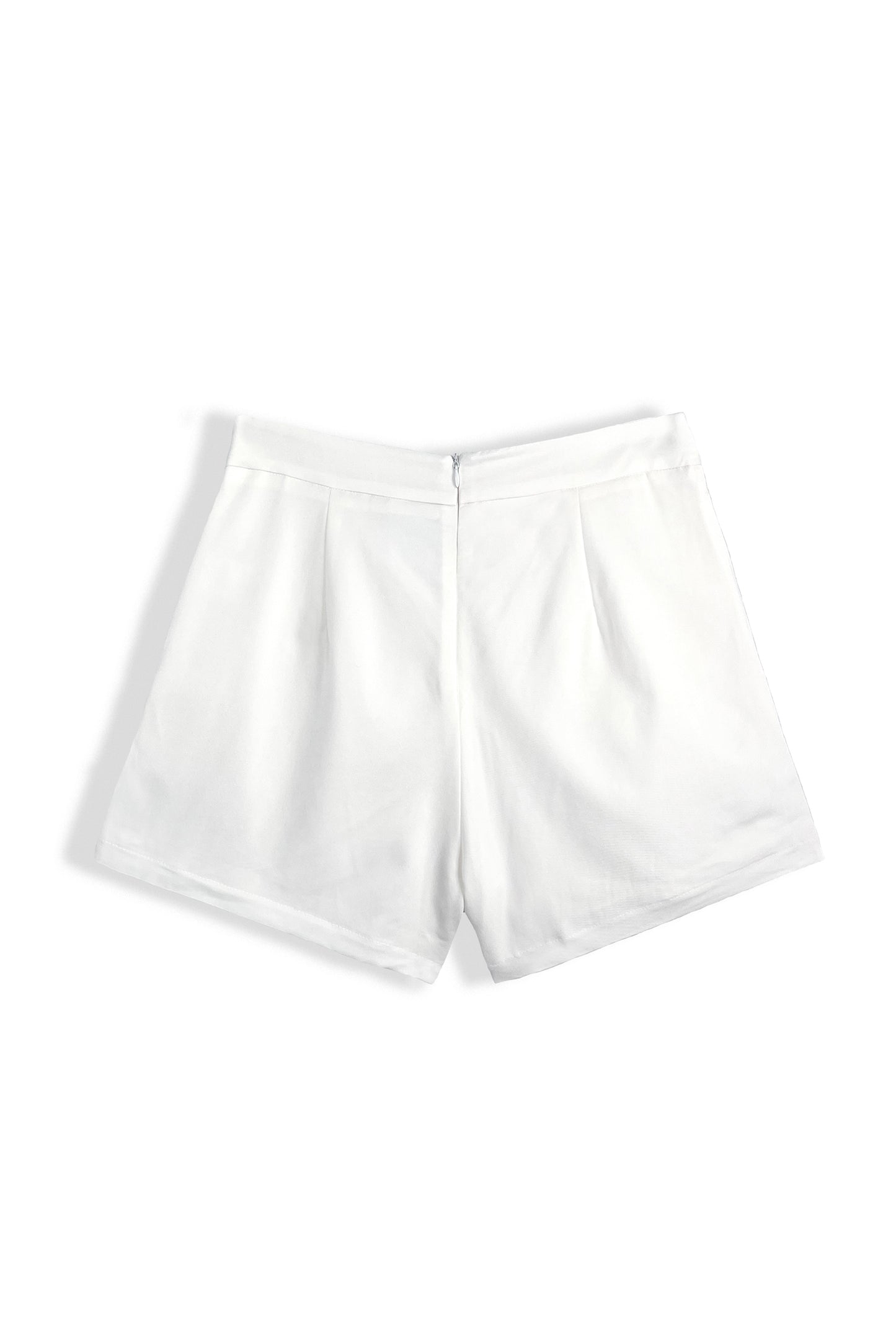 Pantalón corto marinero de cintura alta para mujer | Blanco