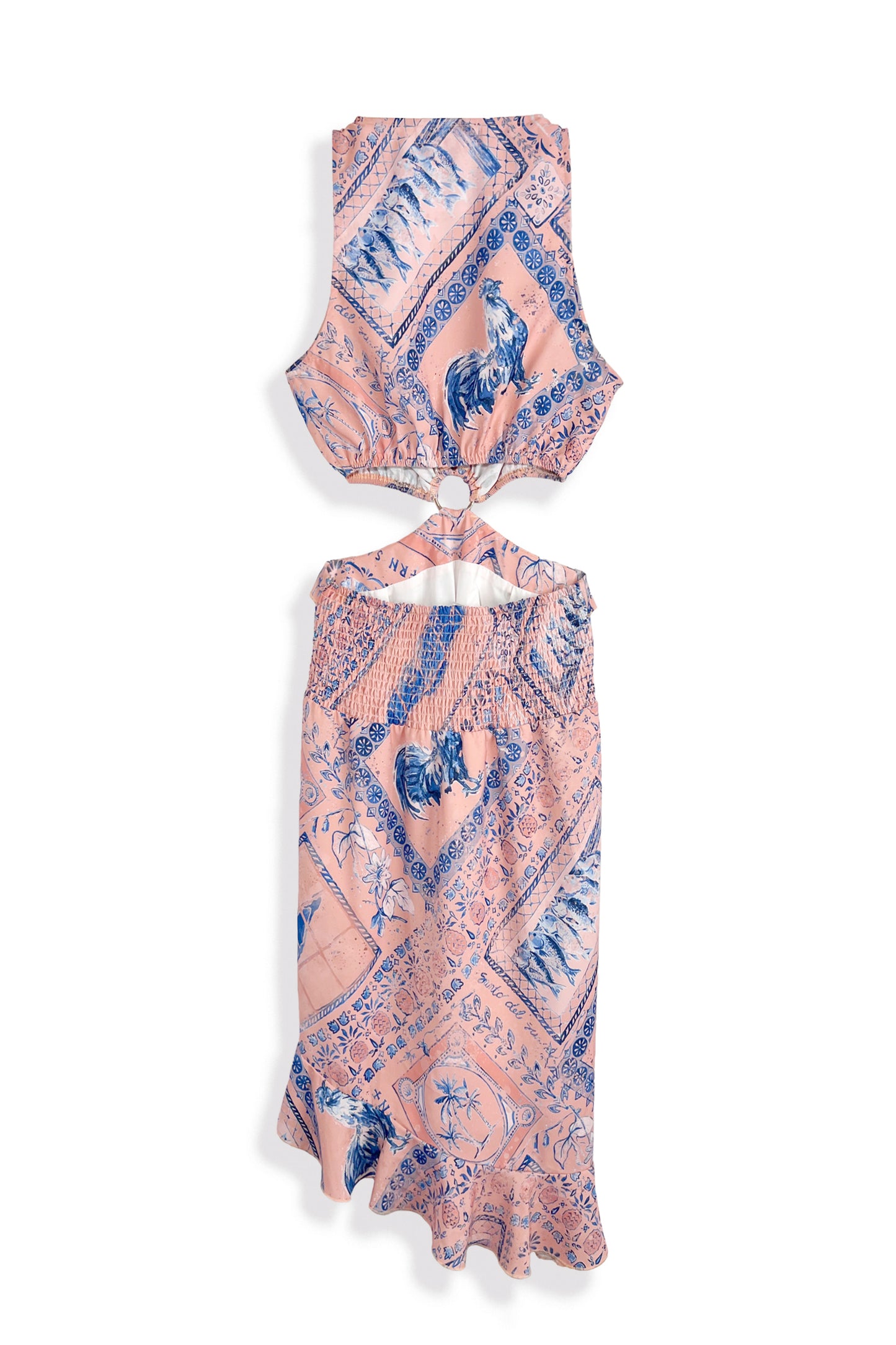 Vestido con abertura y volantes para mujer | Santa Cruz