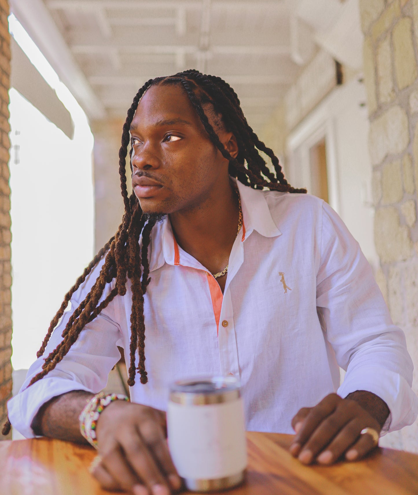 Linen Button Down | White