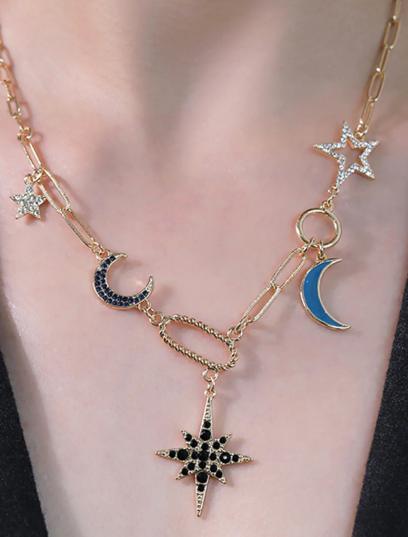 Celestial Moon and Stars