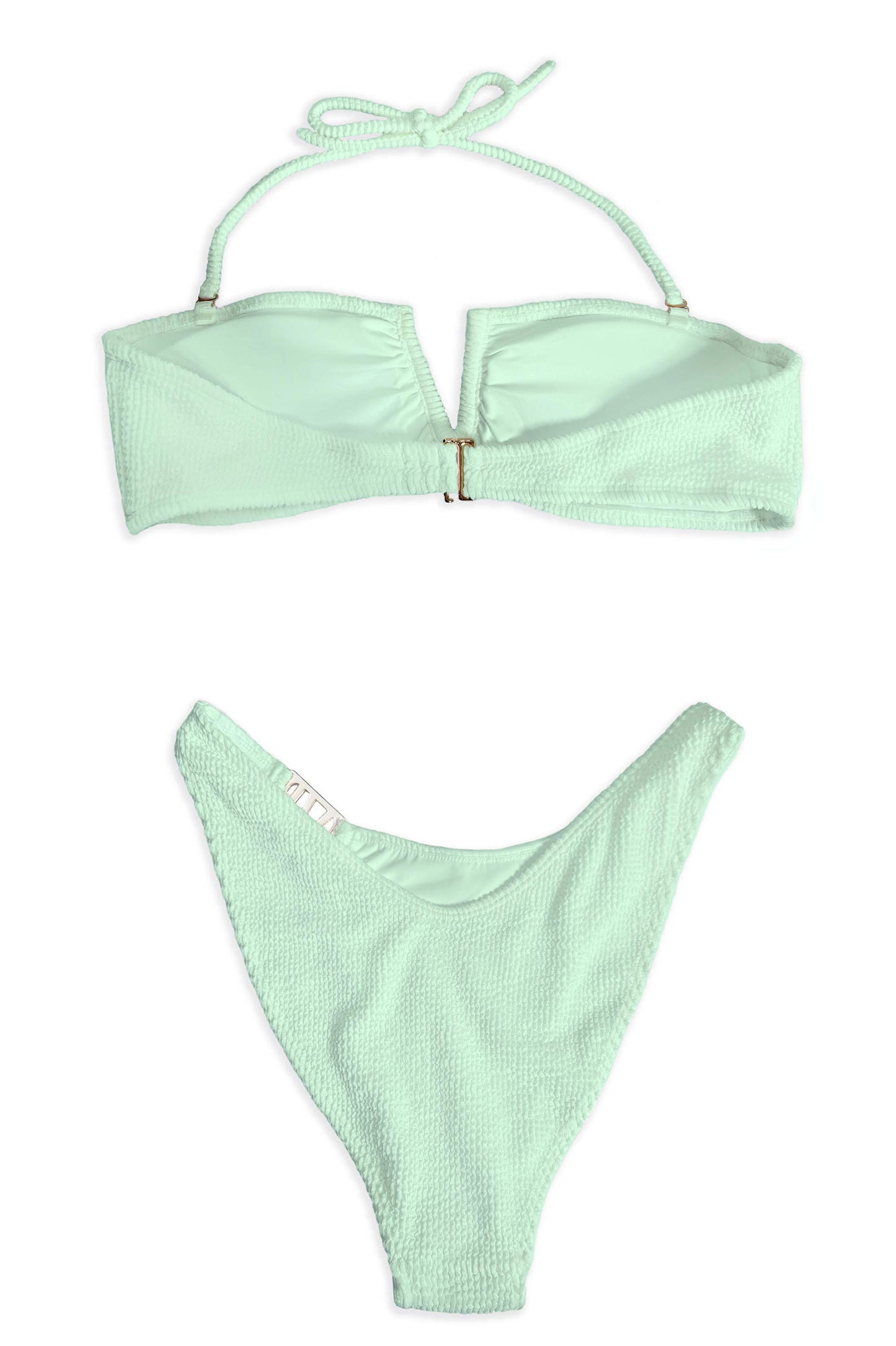V-Wire Bandeau Bikini Top | Mint