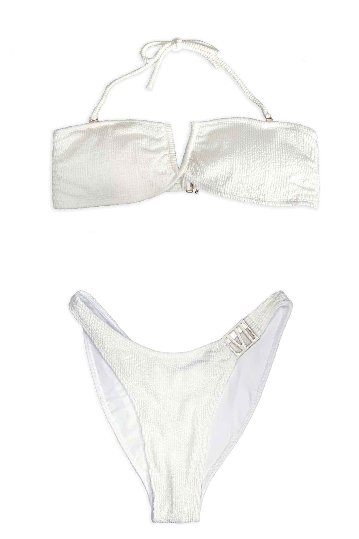 VI Nice High Hip Bikini Bottom | White