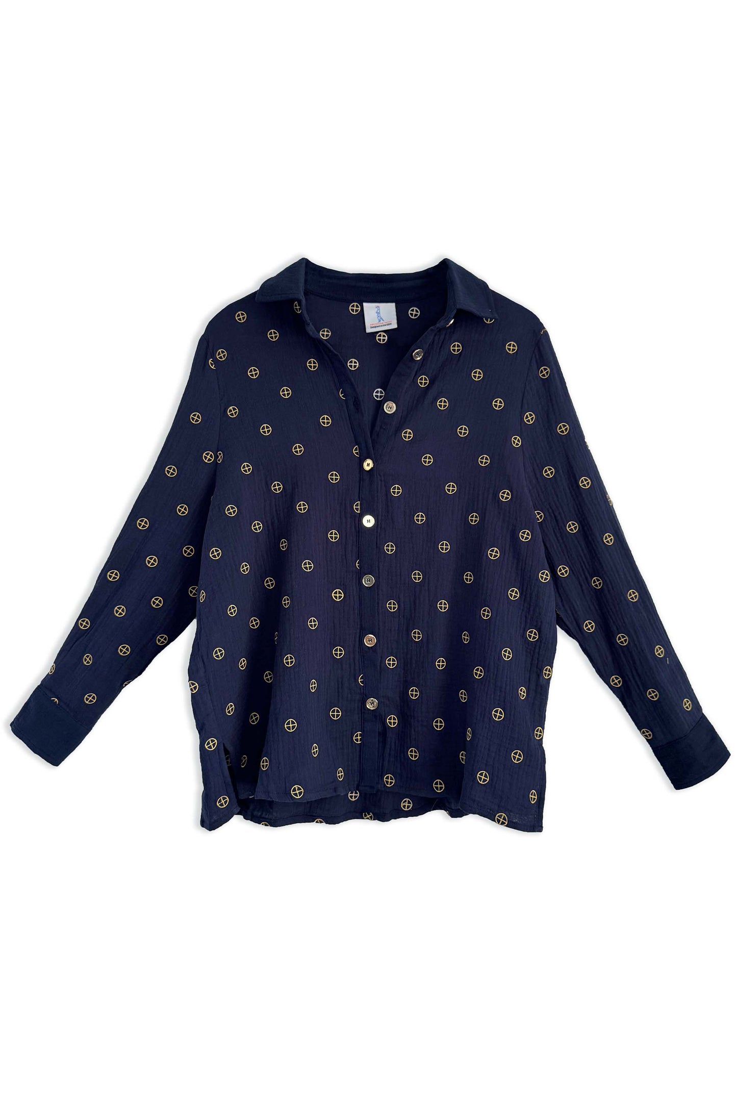 Women's Button-up Embroidered Shirt