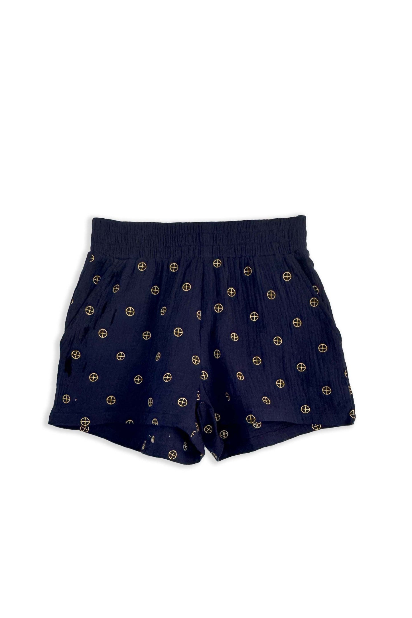 Women's High Waist Embroidered Shorts