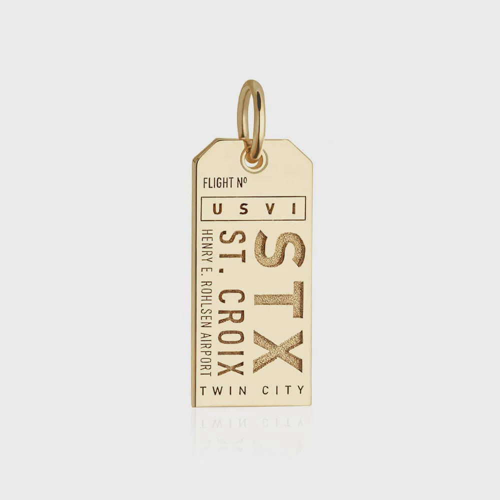 St. Croix Luggage Tag Charm | Gold Vermeil
