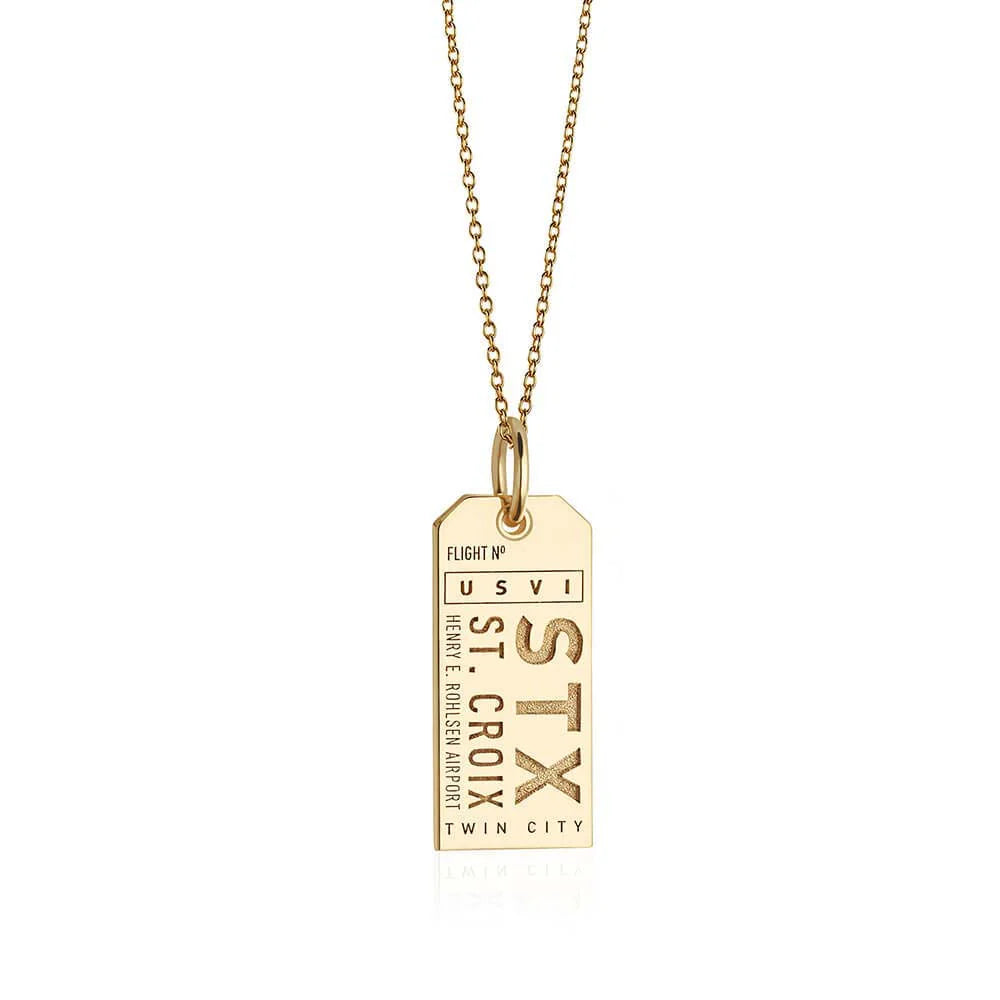 St. Croix Luggage Tag Charm | Gold Vermeil