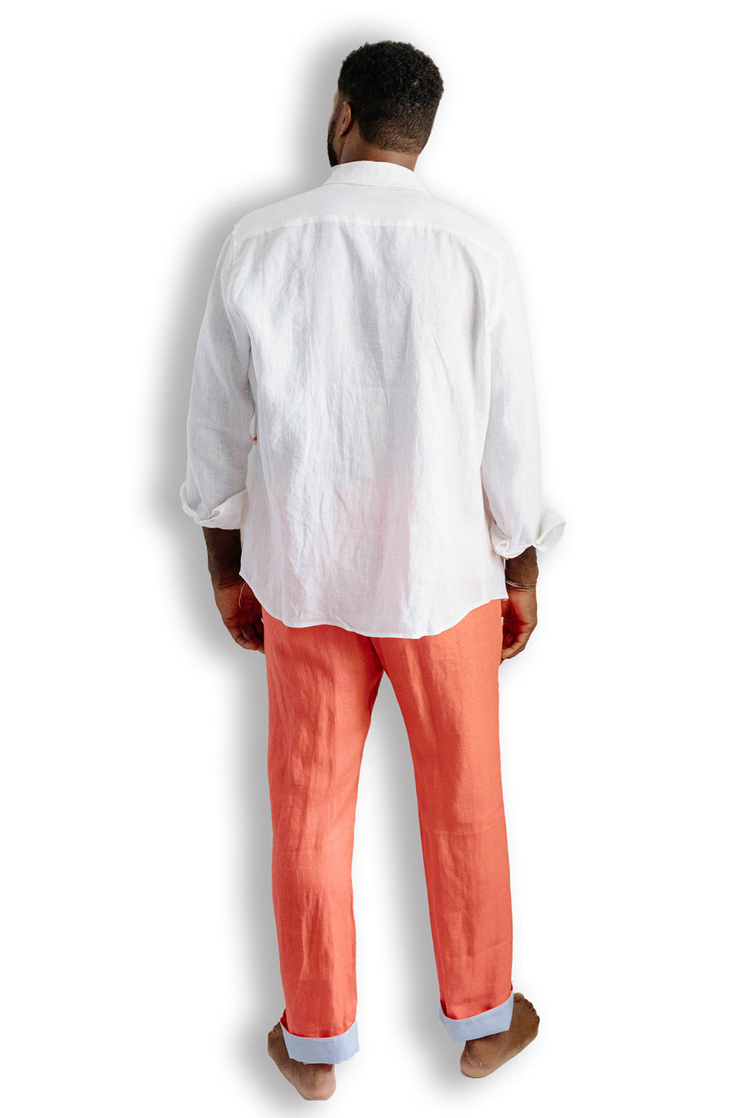 Pantalón con puños de lino | Coral Dk