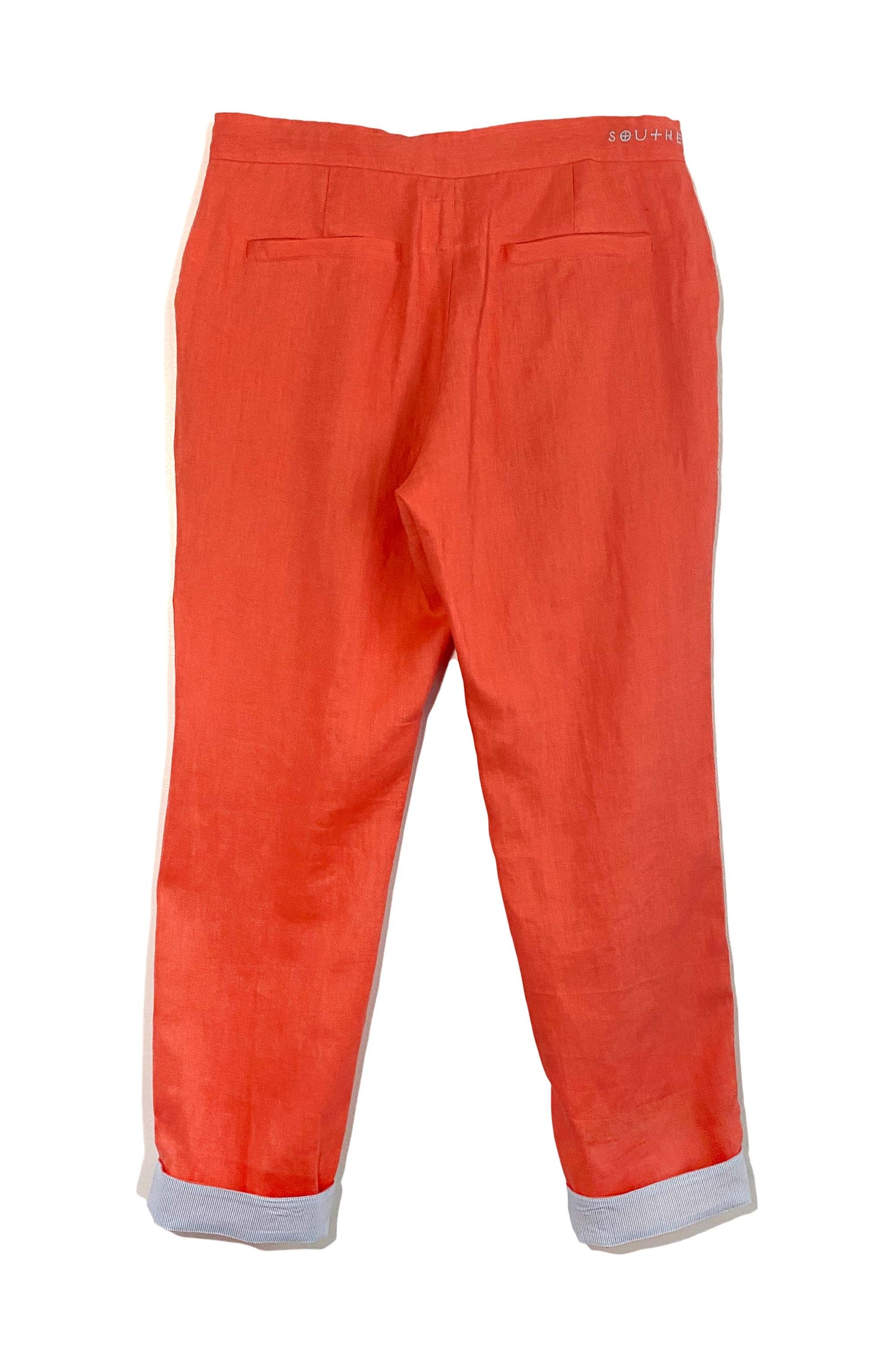 Pantalón con puños de lino | Coral Dk