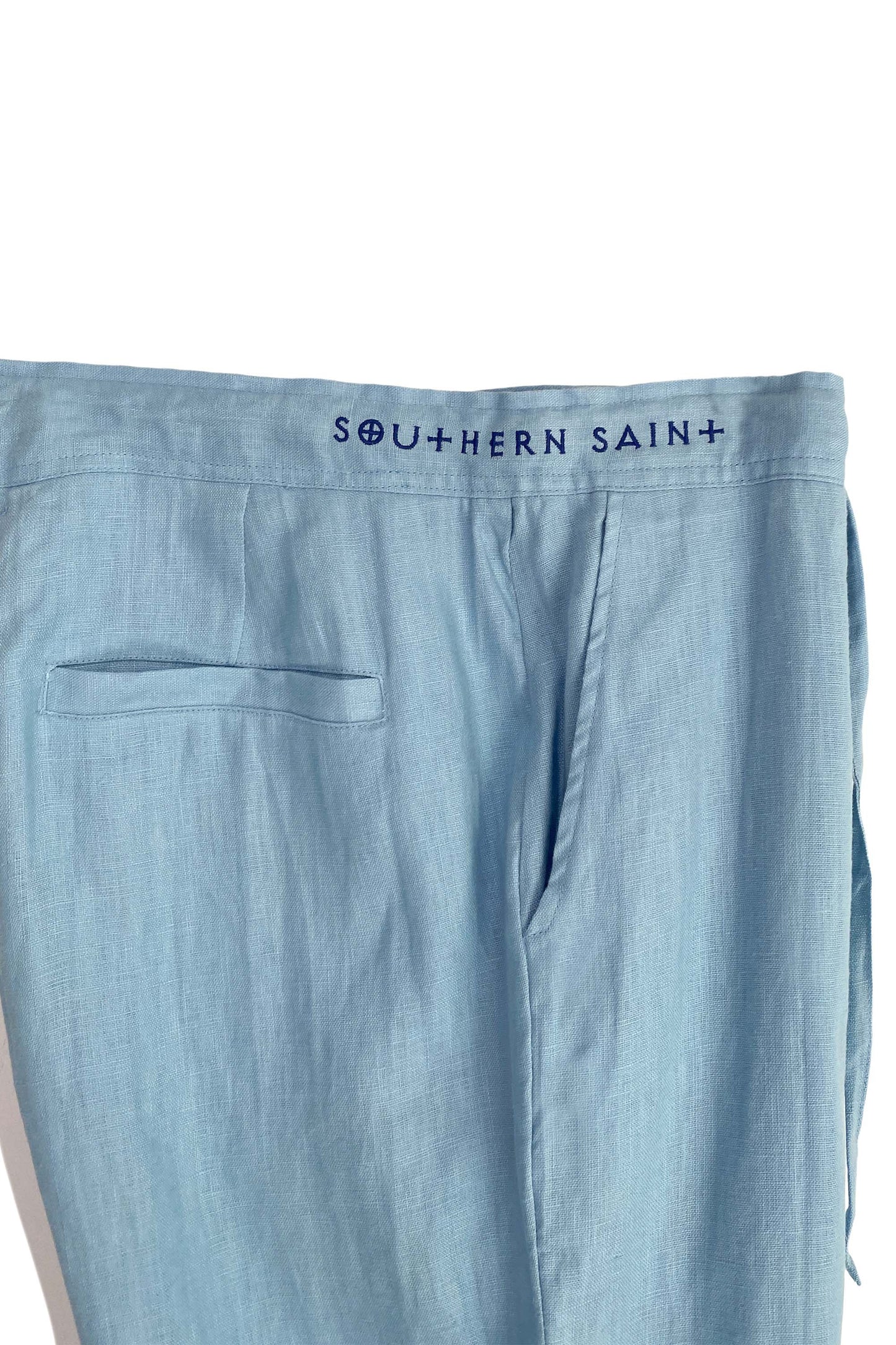 Slim Fit Linen Pant | Chambray