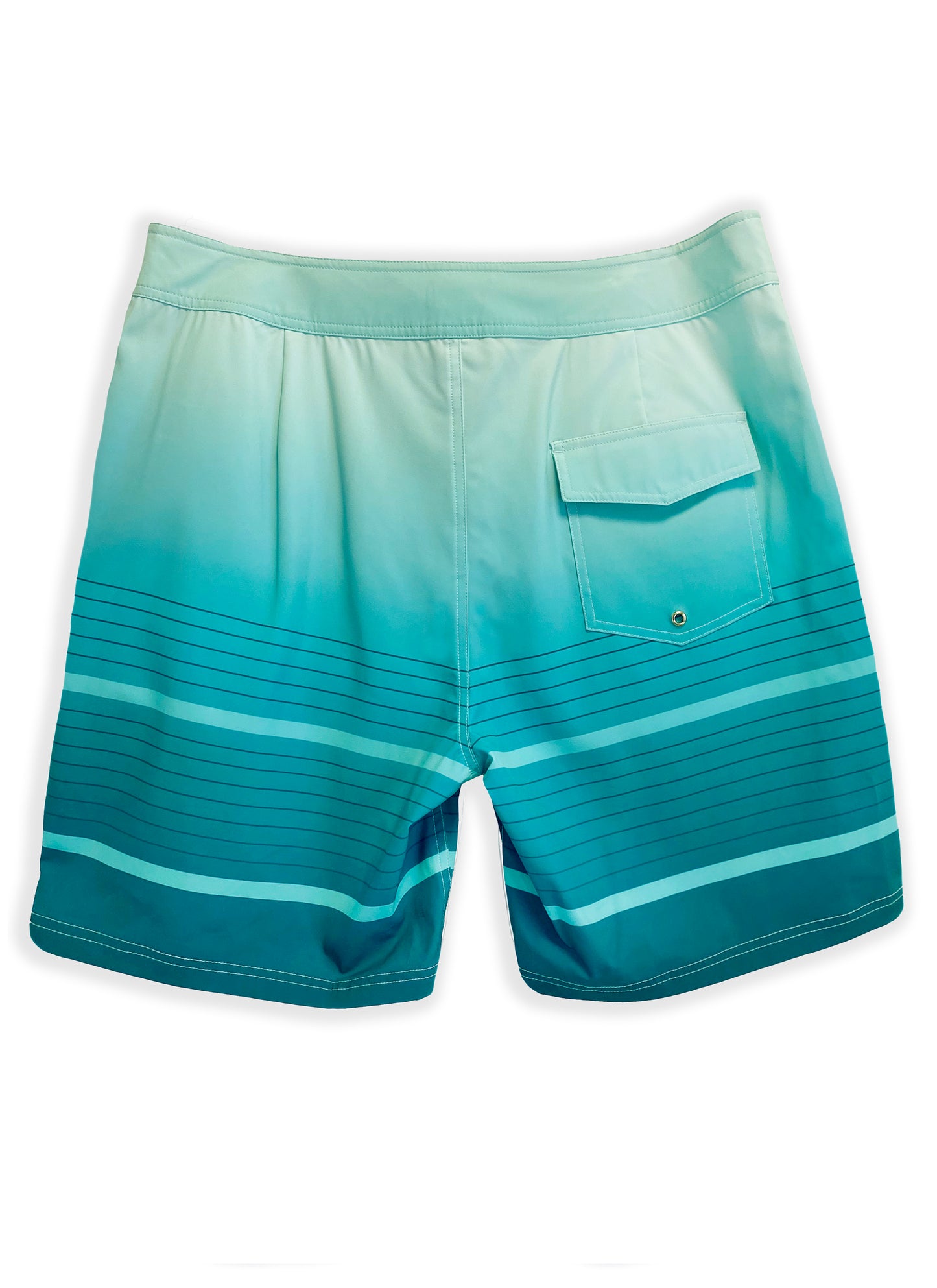Men's Lace up Boardshort | Ombre Stripe