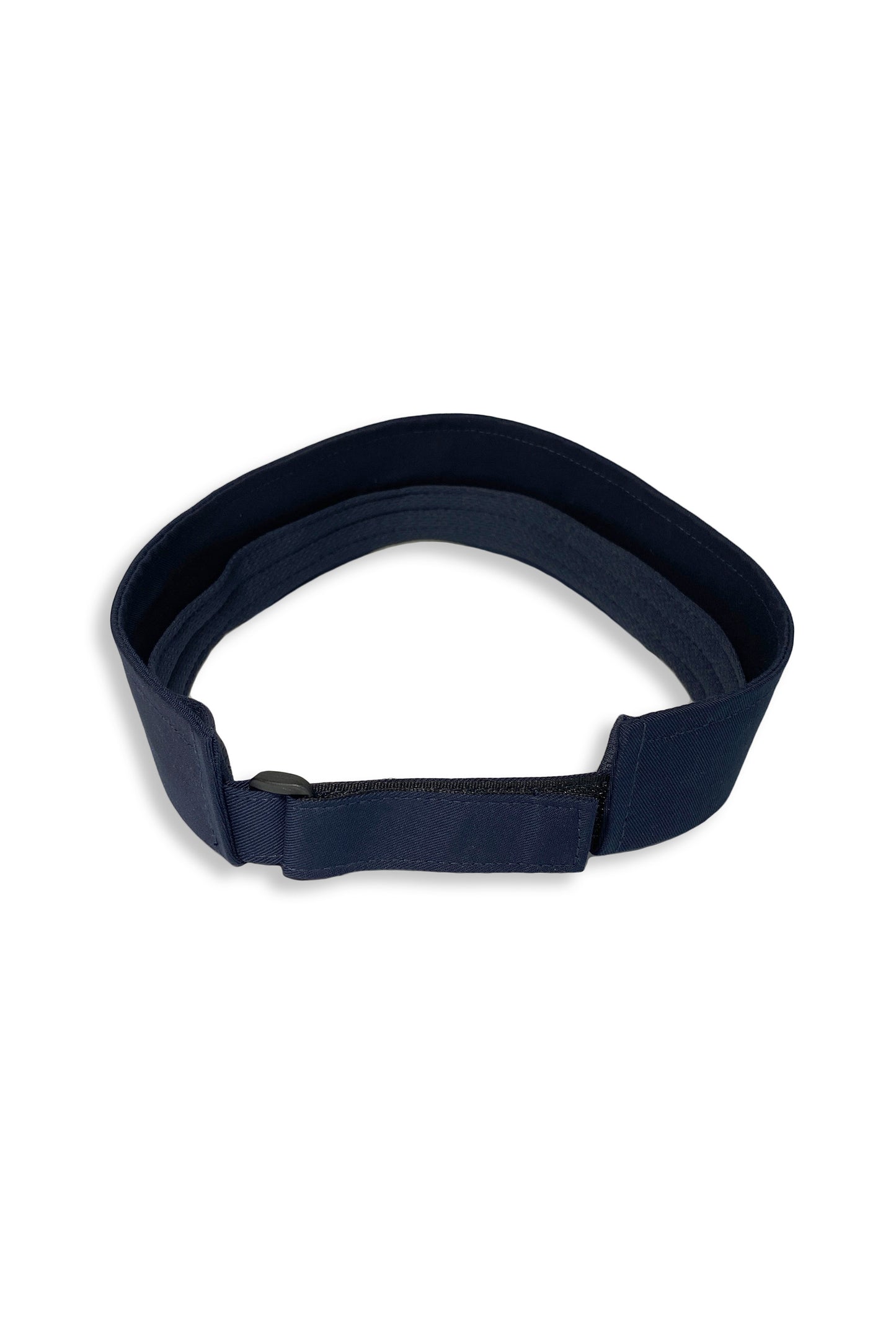 Our favorite visor is perfect for running, golfing, hiking, or serving it up during tennis! Mesh band that helps keep you cool and soaks up all that hard work.  Southern Saint embroidered on the front.  Shown here in Navy with Peach embroidery.