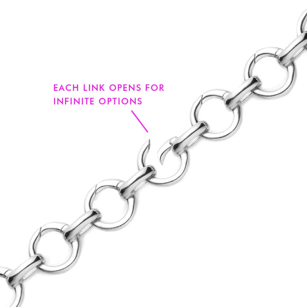 Infinity Link Charm Bracelet | Silver