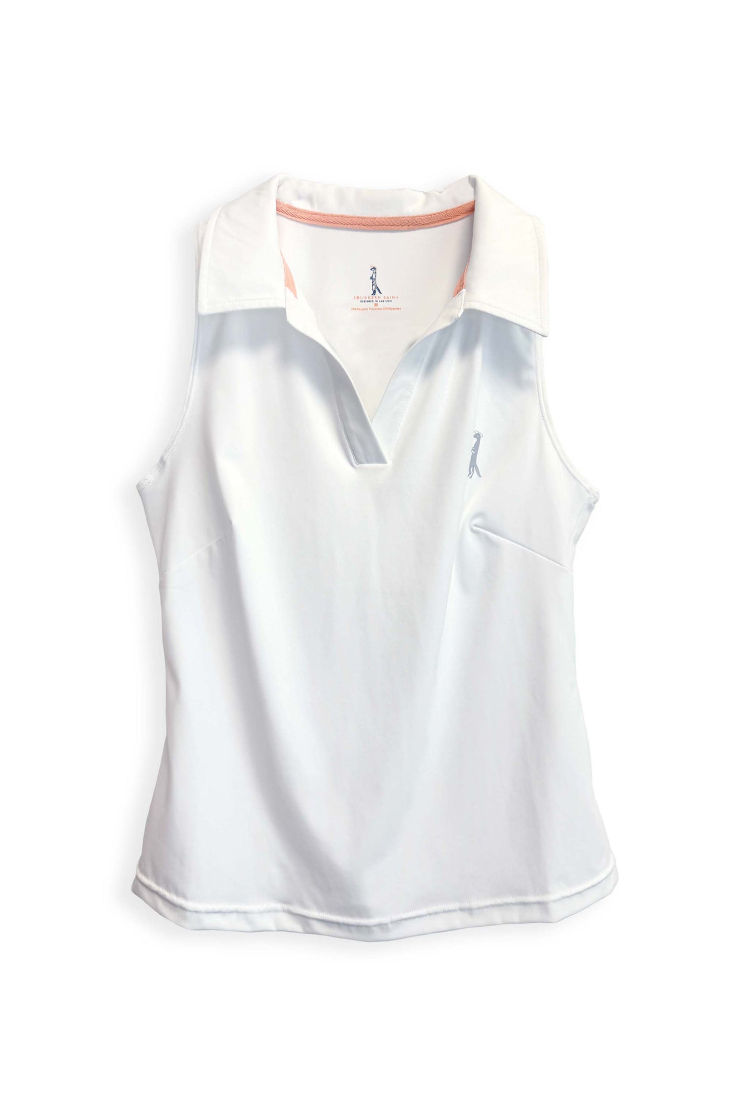 Introducing our new Golf/Tennis Shirt! Sleeveless slimming design featuring reflective logo and quick dry moisture wicking fabric. Pairs perfectly with our pleated skirts or running shorts!