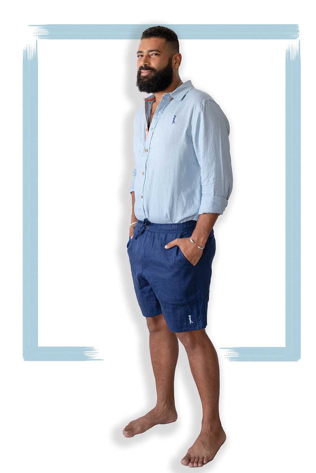 Linen Shorts | Nautical Navy