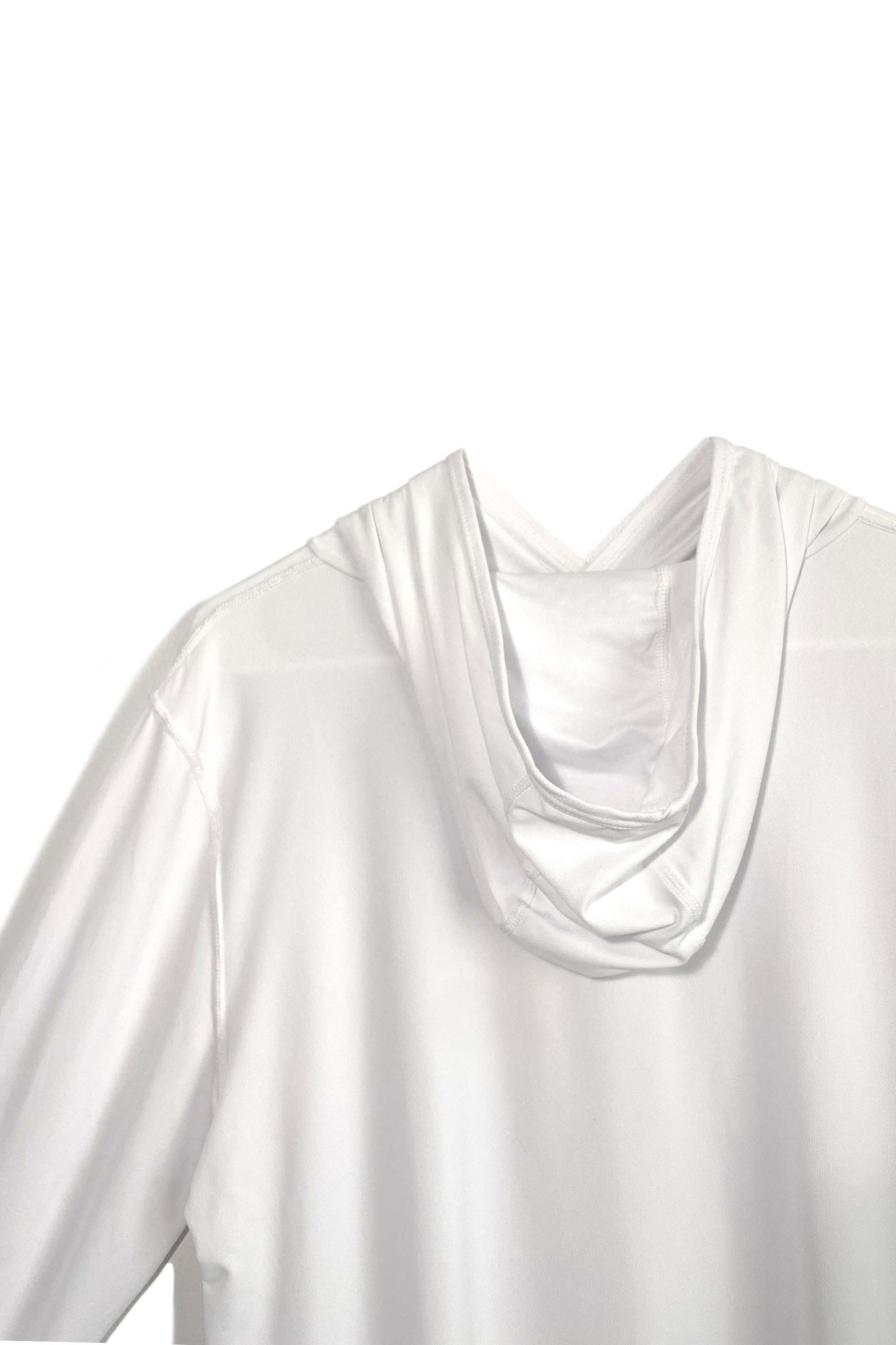 Men's Semi-Fitted Hooded Sun Shirt | White
