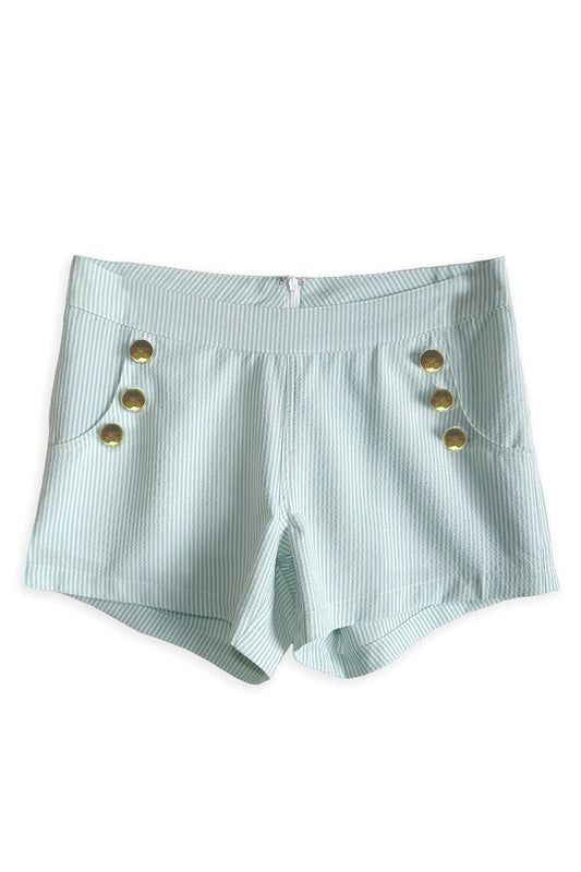 Women's Seersucker Shorts | Mint