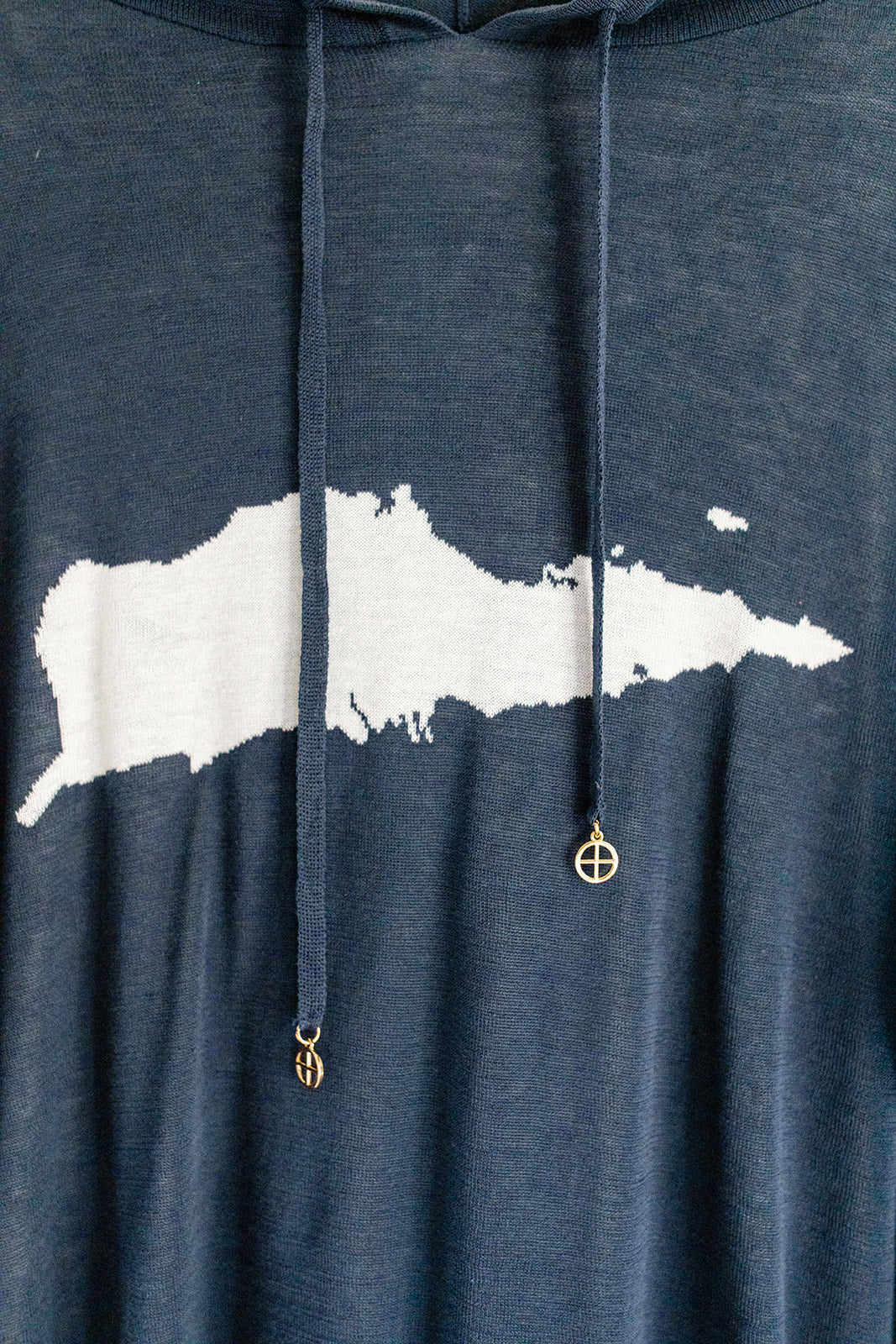 STX knitted Hoodie "The Polly" Nautical Navy