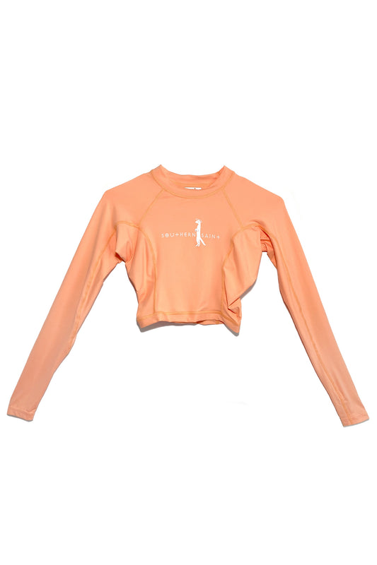 Women’s Fitted Crop Sun Shirt | Peach