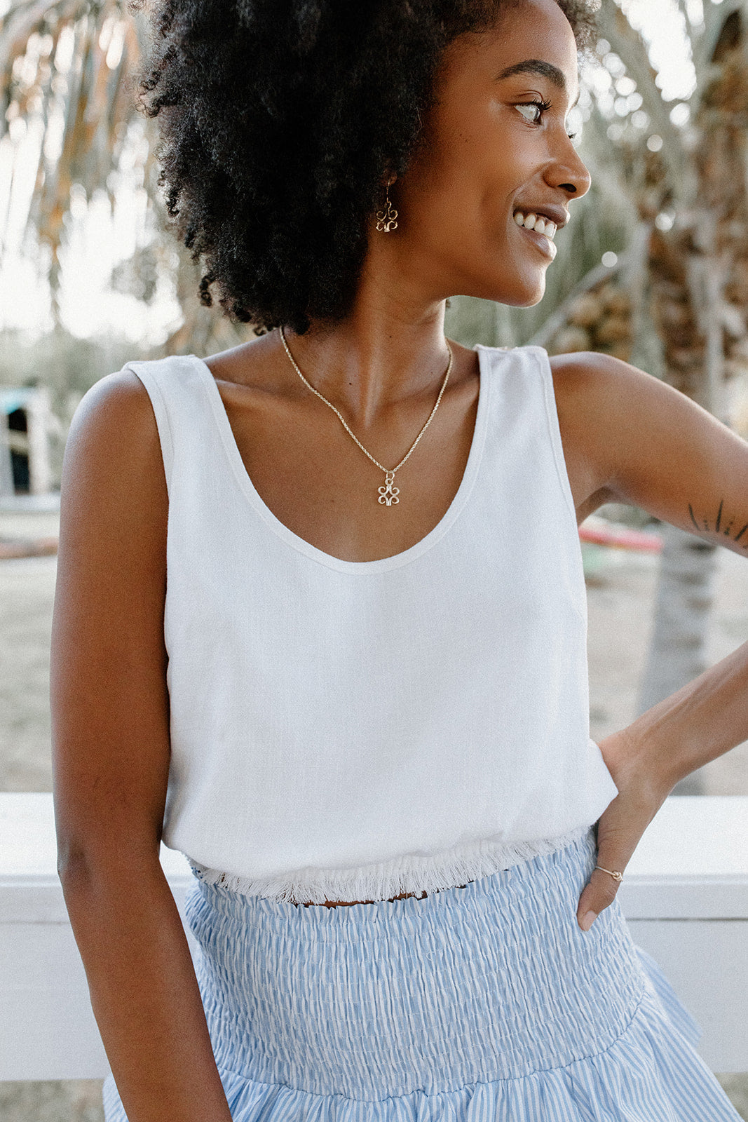 Women's Epaulet Tank Top