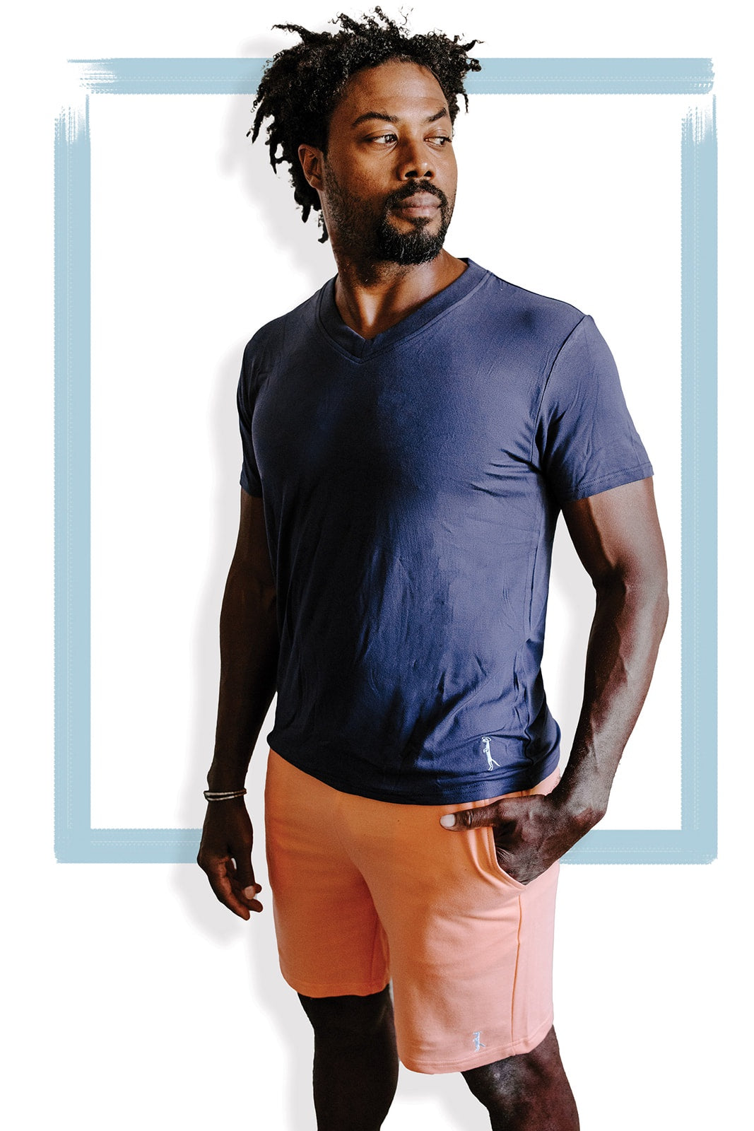 Bamboo V-Neck | Nautical Navy