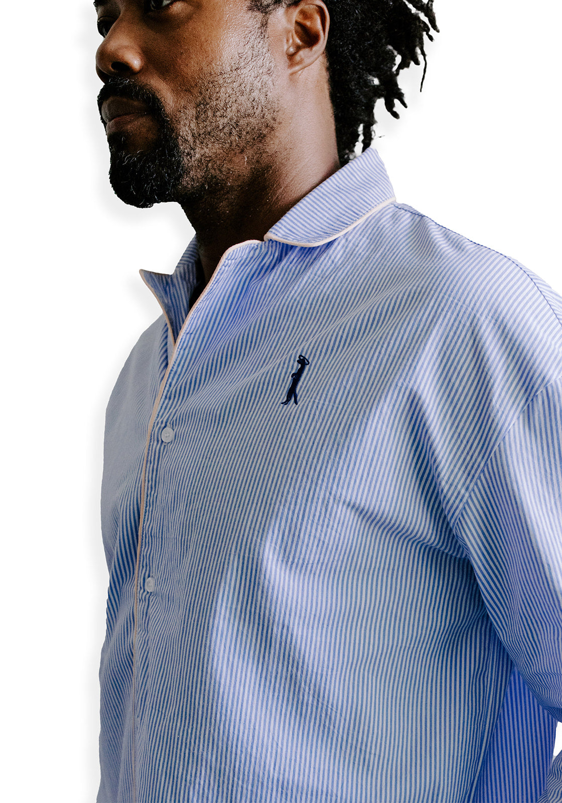 Mens Seersucker Pajama Set | Chambray