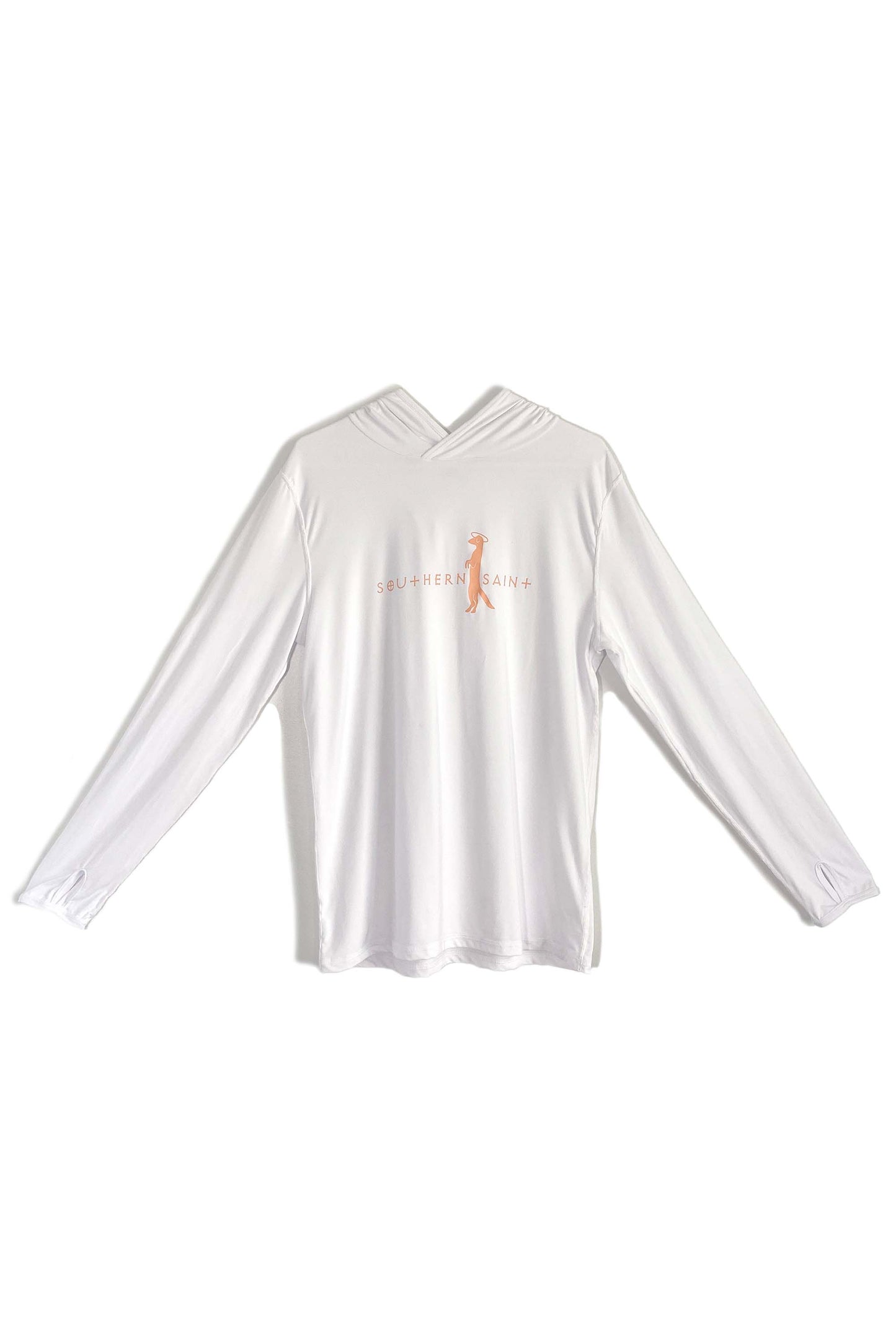Men's Semi-Fitted Hooded Sun Shirt | White