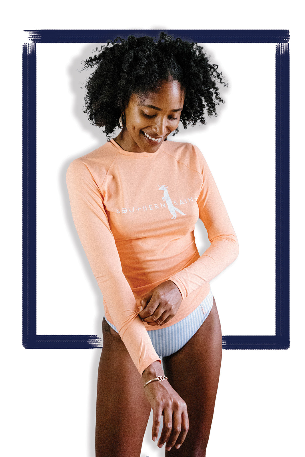 Women's Semi-Fit Sun Shirt | Peach