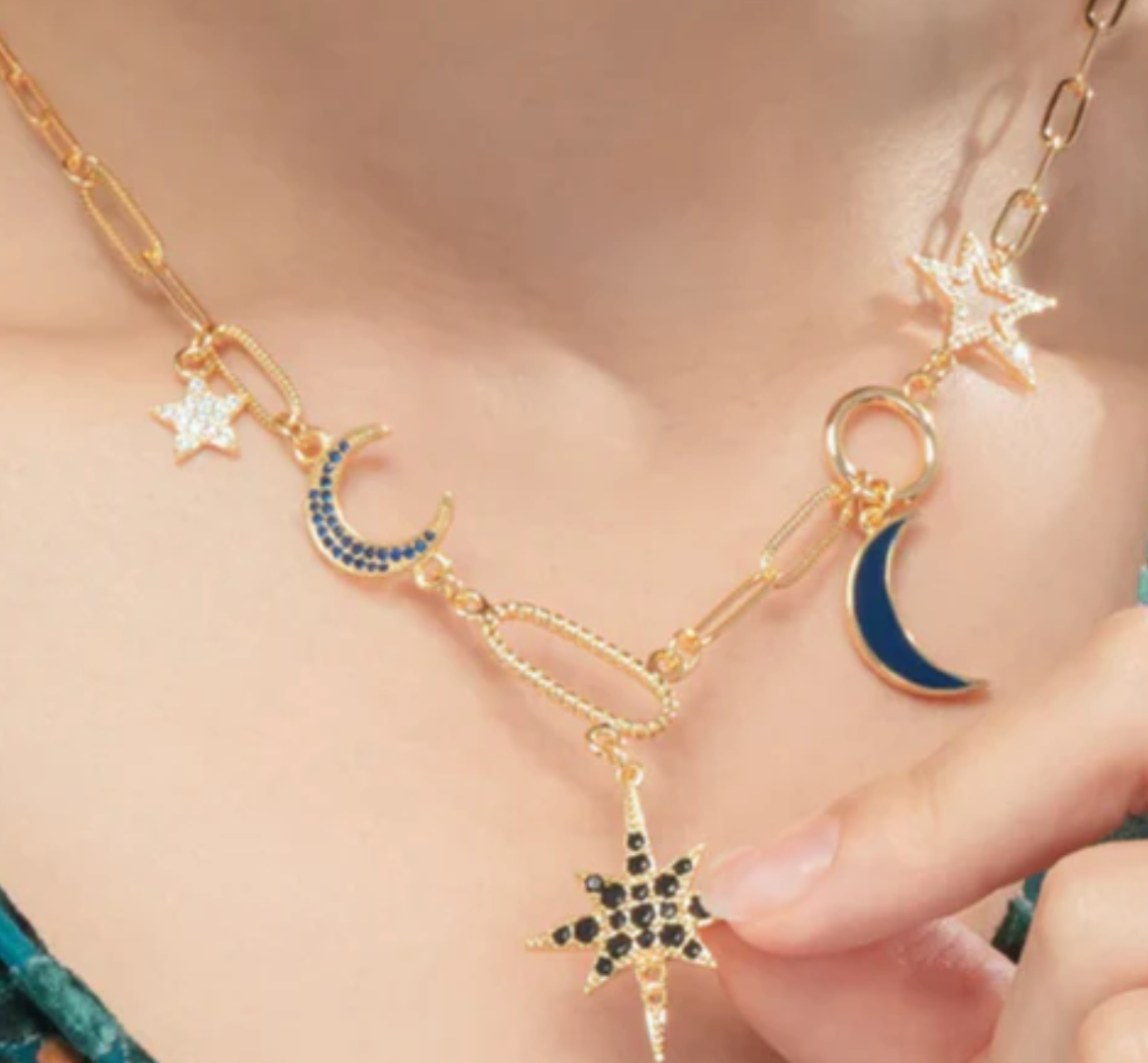 Celestial Moon and Stars