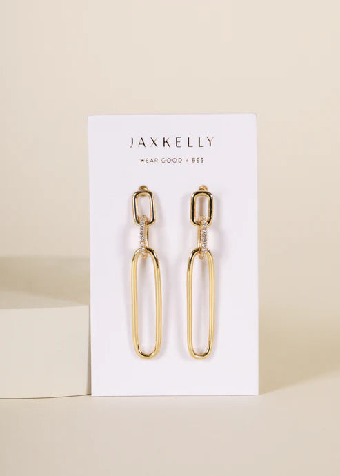 Pave Link Gold Drops