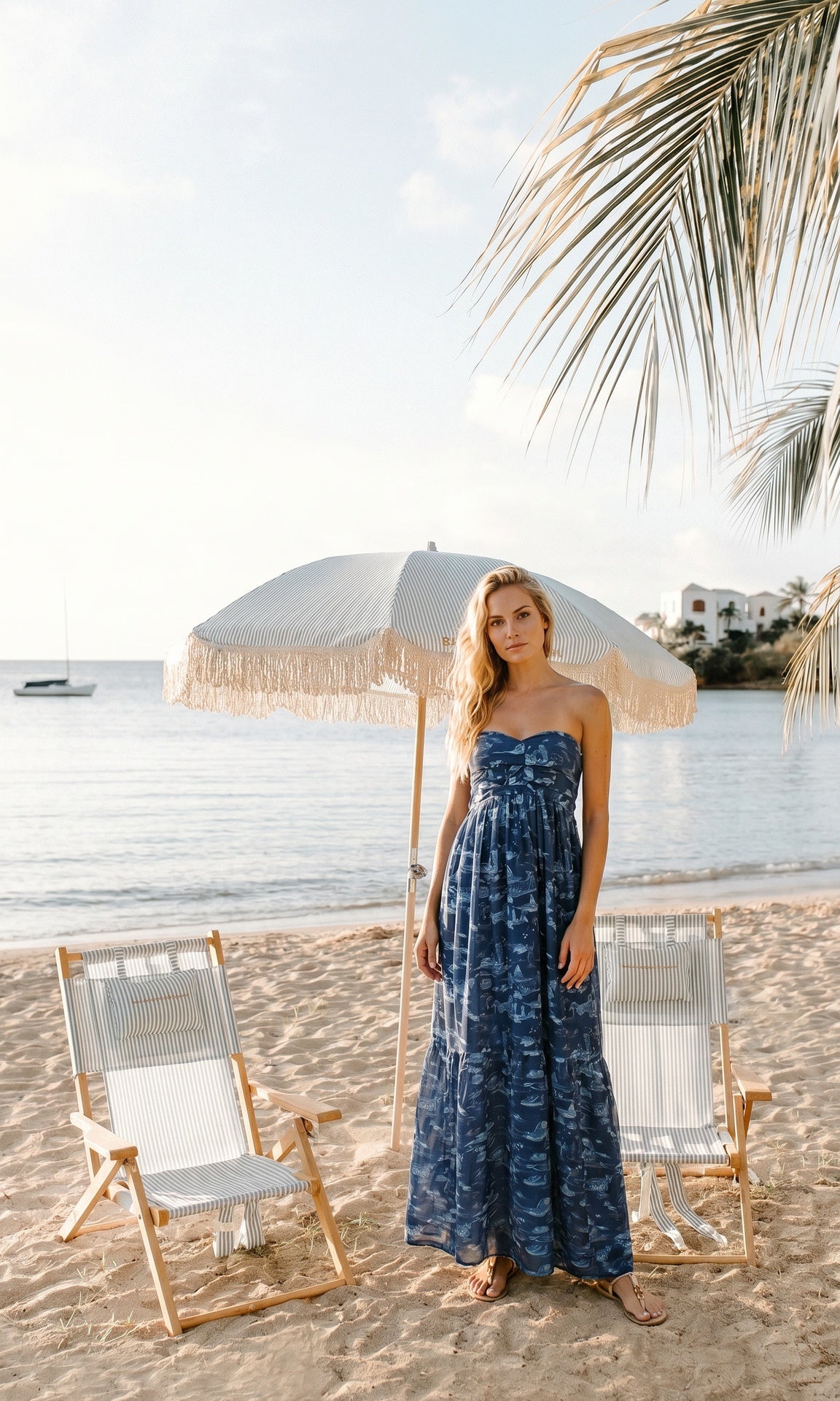 Lascaris Toile Strapless Maxi Dress