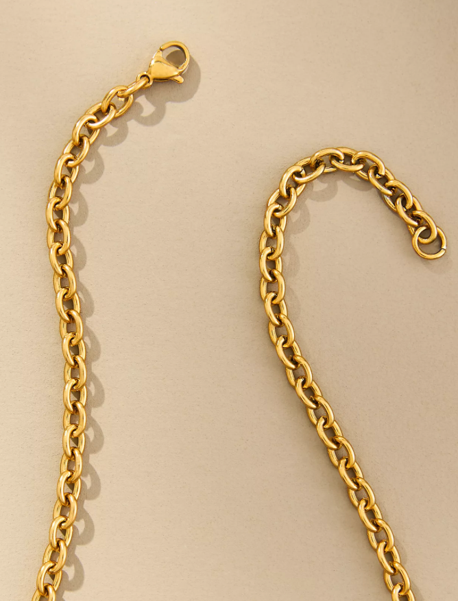 Jana- Rolo Chain Necklace Waterproof 18K gold PVD