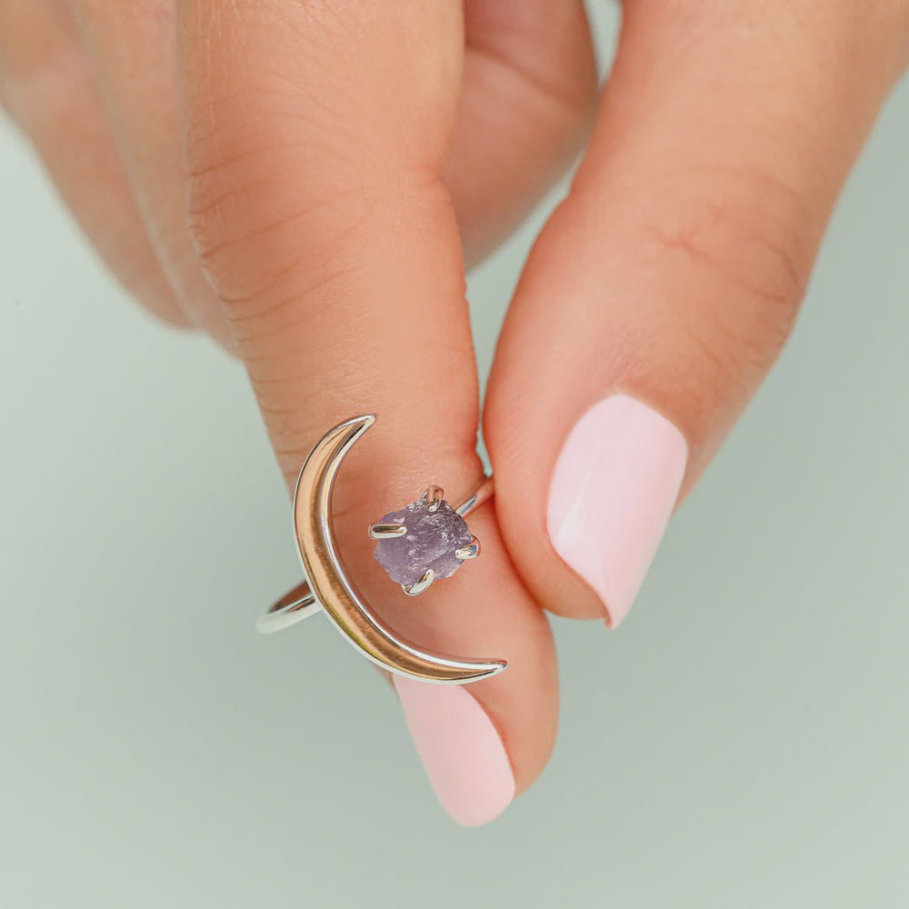Crescent Moon Ring | Rose Gold