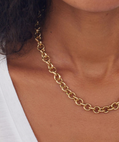 Jana- Rolo Chain Necklace Waterproof 18K gold PVD