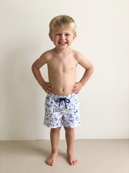 Boys Island Toile Volley Swim Trunk