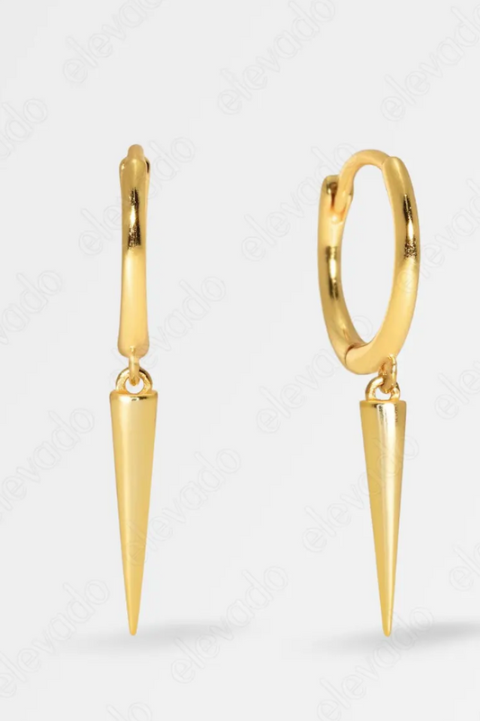 Horn Hoop Earring- 925 Hoop