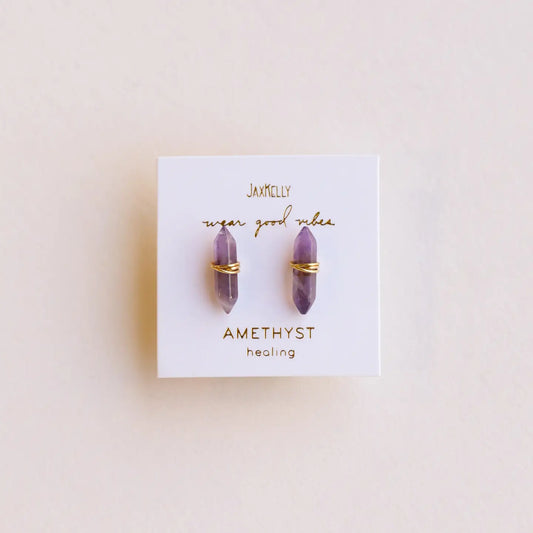 Amethyst Wire Wrapped Earrings