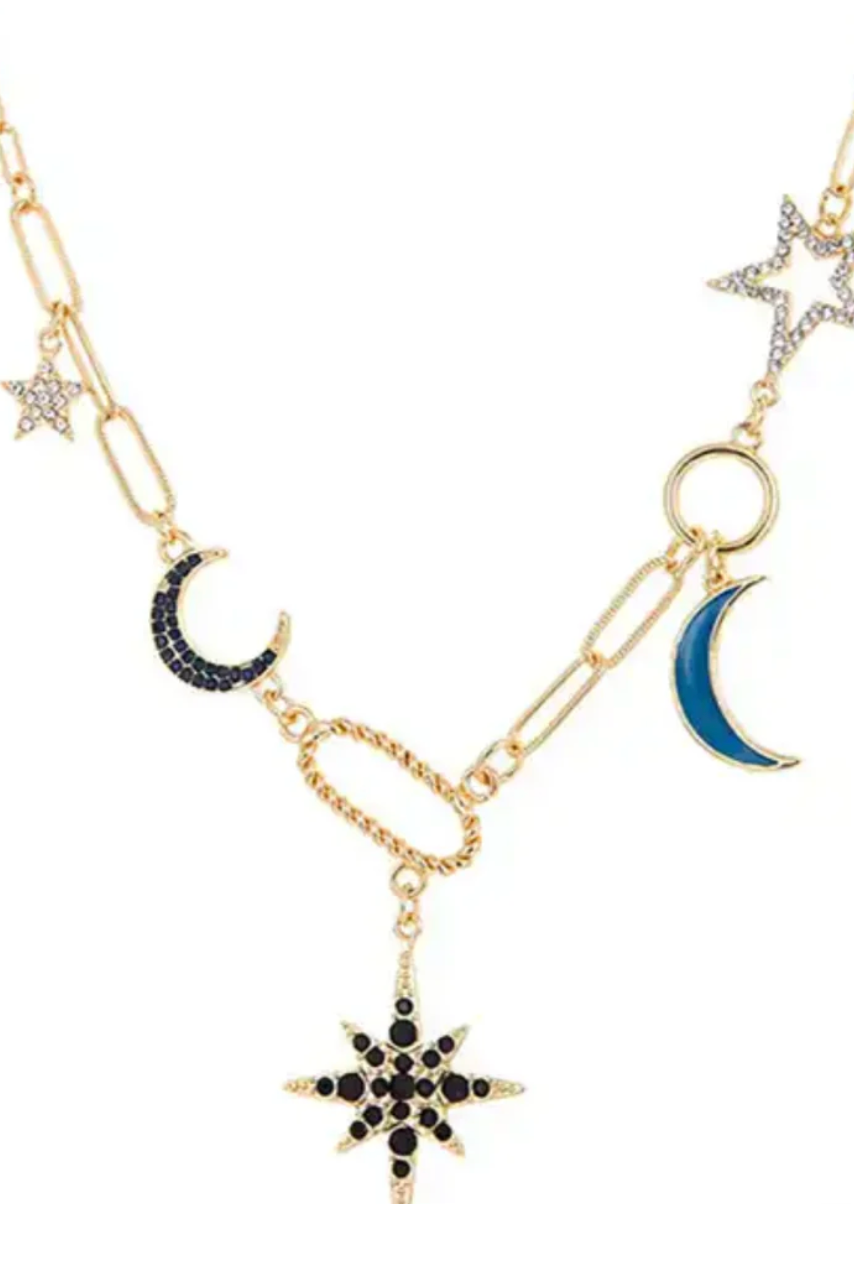 Celestial Moon and Stars