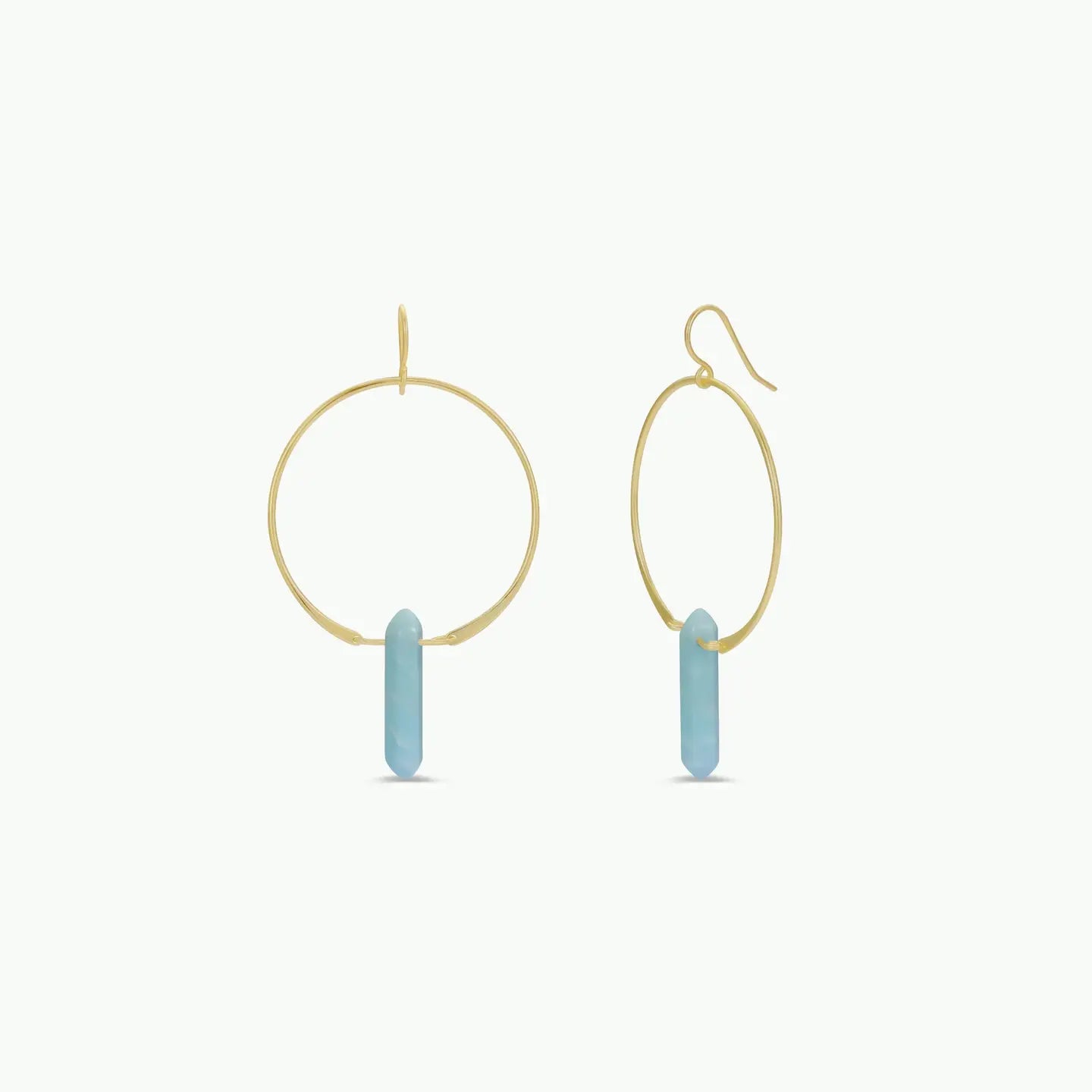 Amazonite Hoops