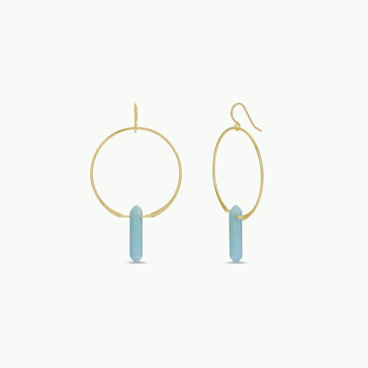 Amazonite Hoops