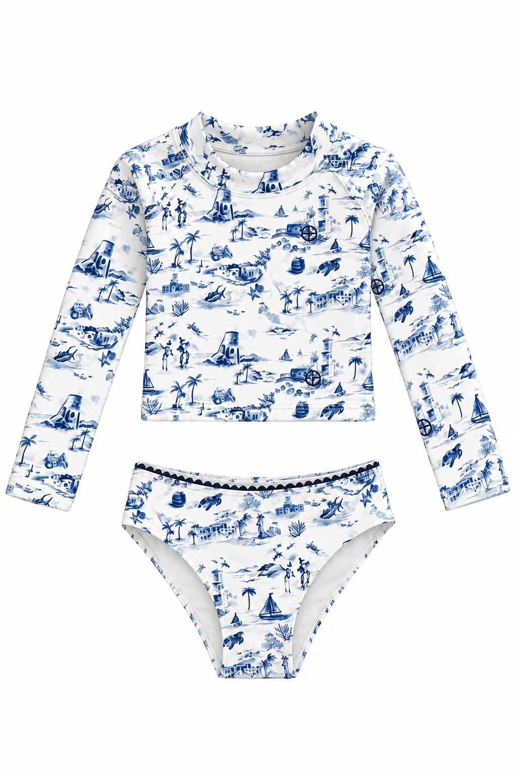 Girls Toile Rashguard Set